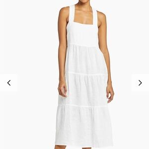 NWT Vitamin A linen tier layer dress with straps and pockets